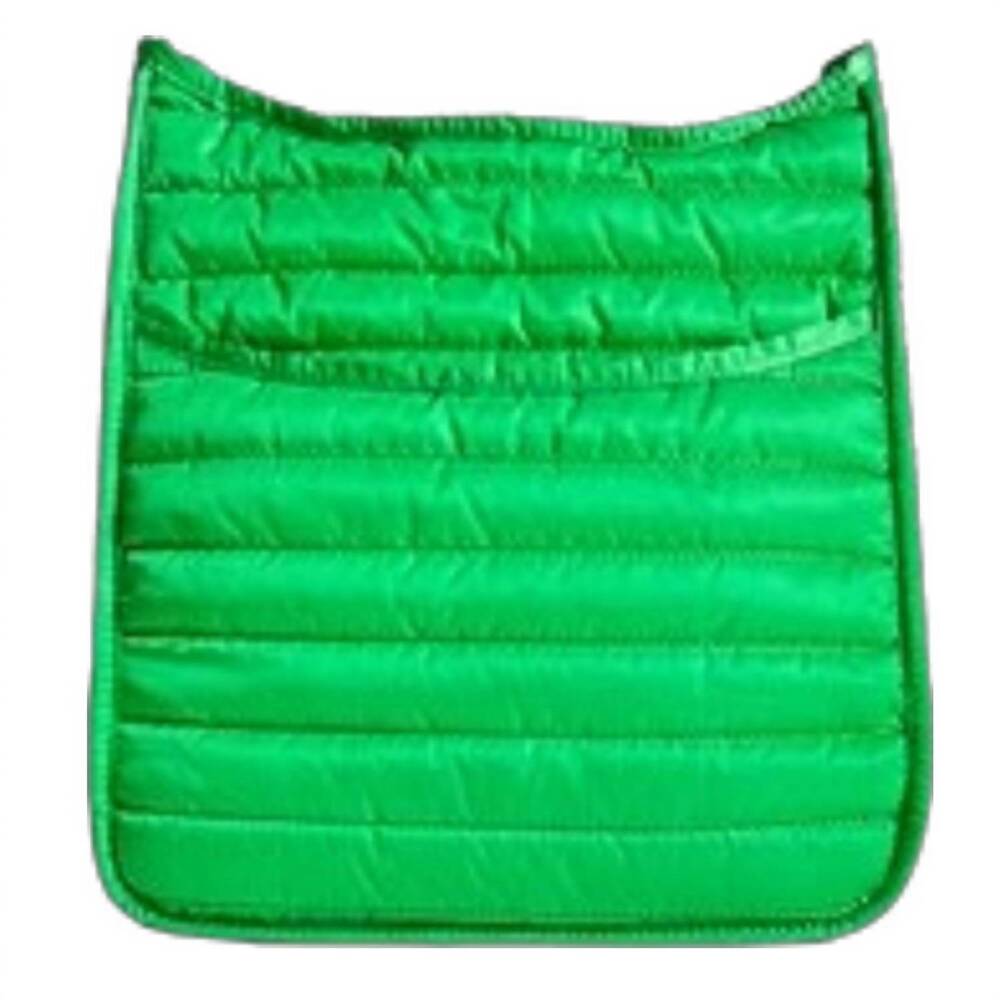 NEW AHDORNED women's puffer messenger bag in green